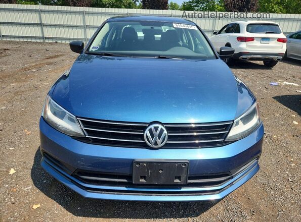 3VW267AJXGM292655 2016 VOLKSWAGEN JETTA Blue Вид ззаду