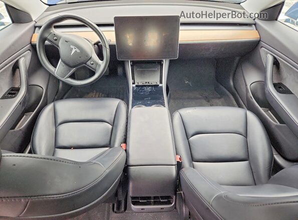 5YJ3E1EA0KF309140 2019 TESLA MODEL Blue Instrument cluster view