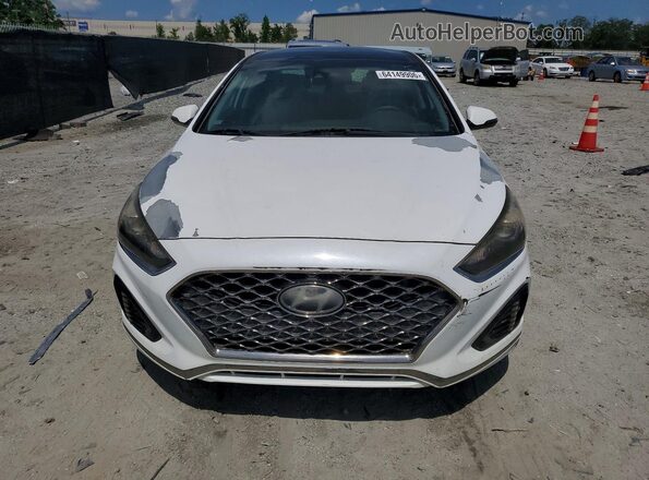 5NPE34AF3JH720548 2018 HYUNDAI SONATA White Вид ззаду
