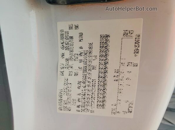 1FT7W2BT1HEC99058 2017 FORD F250 White Widok naklejki z numerem VIN