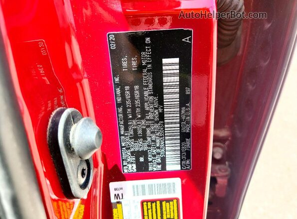 5TDGZRAH2LS504578 2020 TOYOTA HIGHLANDER Red Սալոնի 360 աստիճան տեսք