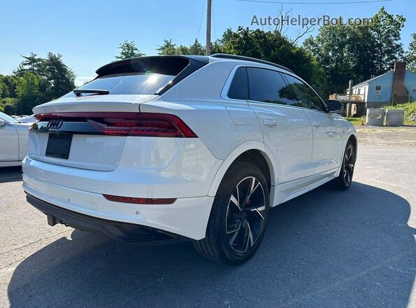WA1AVAF14KD019524 2019 AUDI Q8 Белый Передняя правая четверть