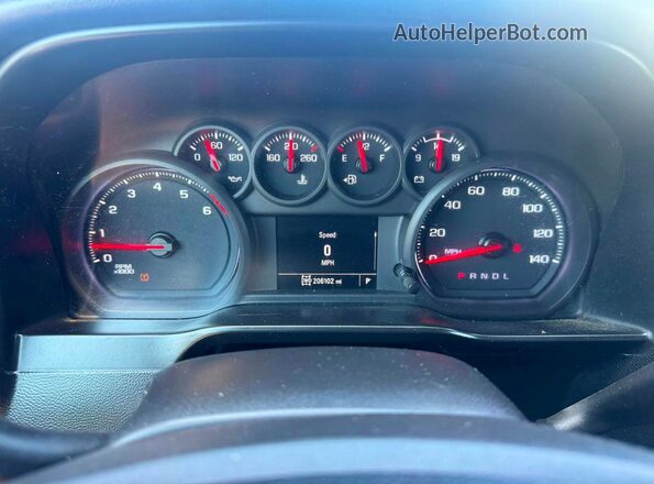 1GC4YLE74LF344238 2020 CHEVROLET SILVERADO Белый Вид щитка приборов