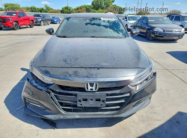 1HGCV1F38KA045501 2019 HONDA ACCORD Black Widok z tyłu