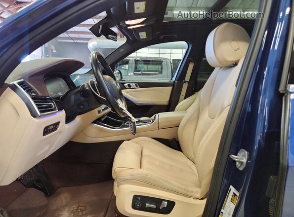 5UXCR6C52KLK87662 2019 BMW X5 Blue წინა პანელის ხედი