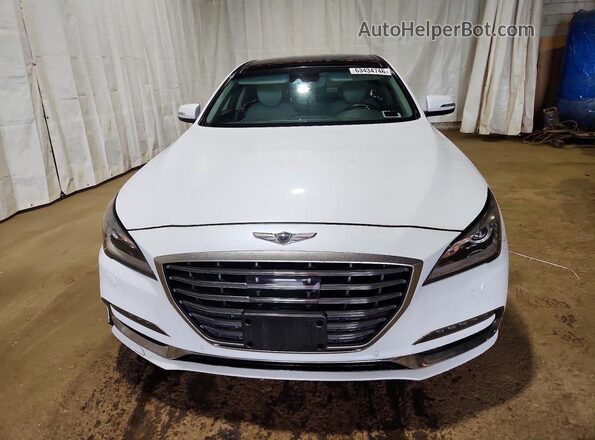 KMHGN4JE5JU251300 2018 GENESIS G80 White Հետևի տեսք