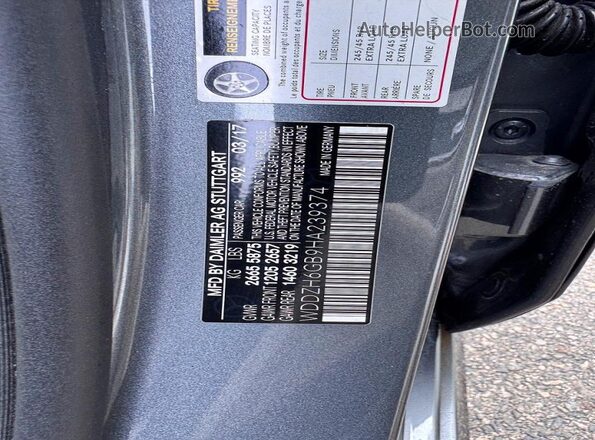 WDDZH6GB9HA239374 2017 MERCEDES-BENZ E Gray 360 interior view