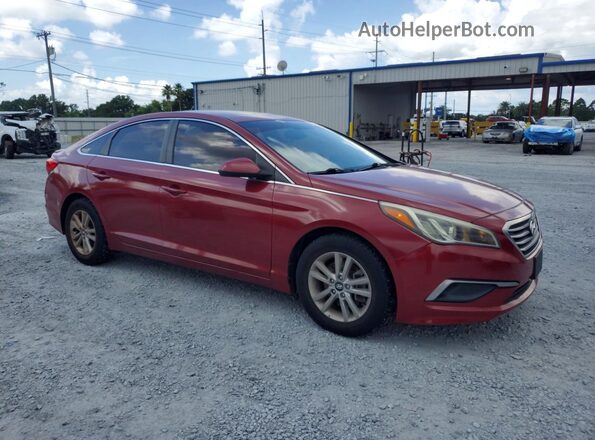 5NPE24AF0GH334195 2016 HYUNDAI SONATA Red Вид спереду