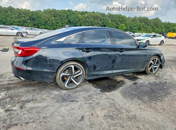 1HGCV1F30JA048293 2018 HONDA ACCORD Черный Передняя правая четверть