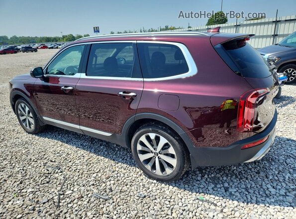 5XYP64HC6LG029522 2020 KIA TELLURIDE Burgundy Задня права чверть