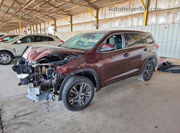 5TDBZRFH7HS467148 2017 TOYOTA HIGHLANDER Burgundy Trasero izquierdo