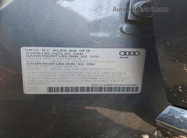 WA1L2AFP3GA032408 2016 AUDI Q5 Gray 360 interior view