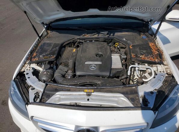 55SWF4KBXHU227254 2017 MERCEDES-BENZ C White Engine compartment view