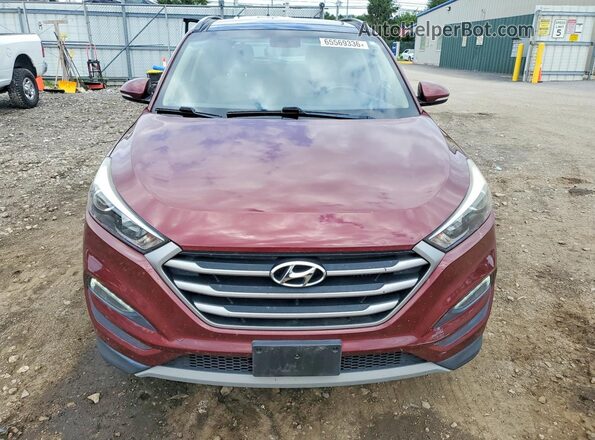 KM8J33A26JU632441 2018 HYUNDAI TUCSON Burgundy უკანა ხედი