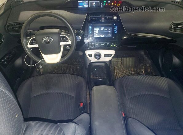 JTDKBRFU5H3035760 2017 TOYOTA PRIUS Black Instrument cluster view