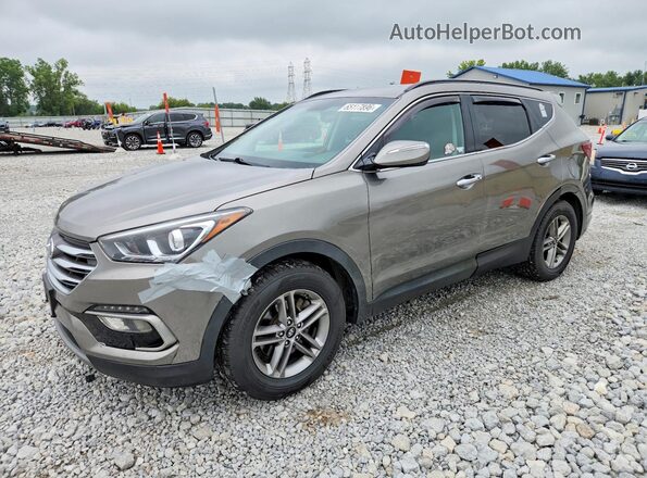 5NMZUDLB6JH084472 2018 HYUNDAI SANTA Gray Rear left