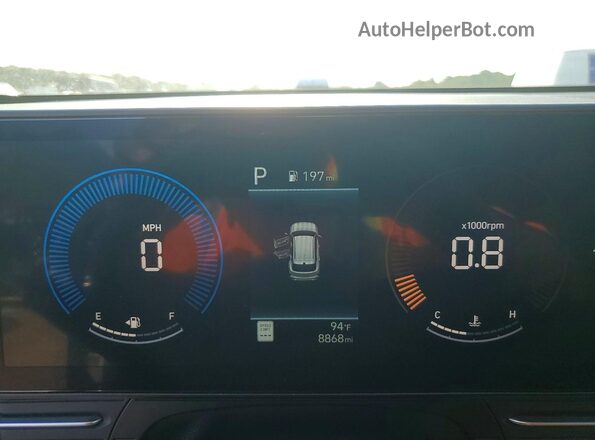 KM8HF3AB6TU440204 2026 HYUNDAI KONA Синий Вид щитка приборов