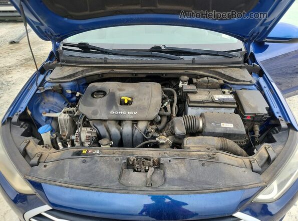 5NPD84LF6HH100992 2017 HYUNDAI ELANTRA Синий Вид подкапотного пространства