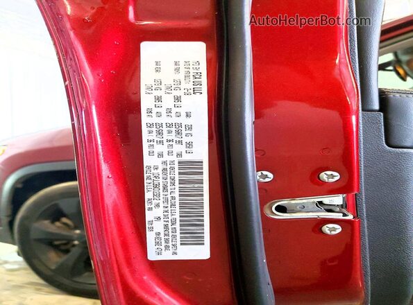 1C4PJLCB6KD123212 2019 JEEP CHEROKEE Red VIN კოდის სტიკერის ხედი