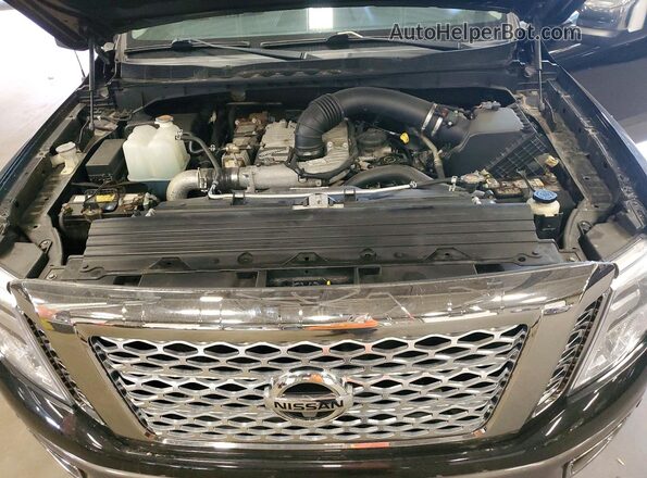 1N6BA1F48JN537562 2018 NISSAN TITAN Черный Вид подкапотного пространства