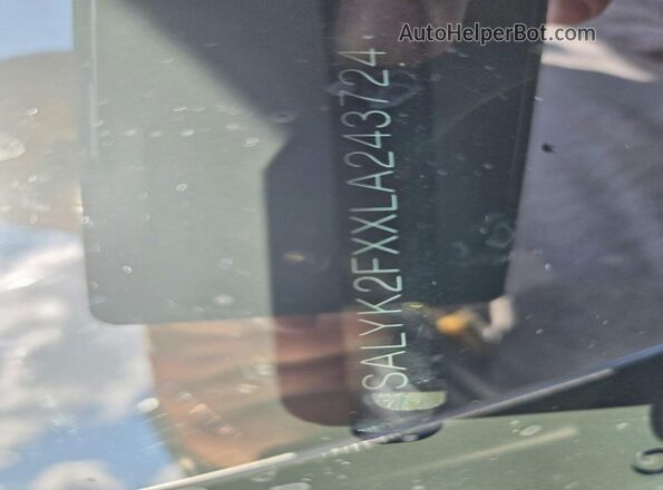 SALYK2FXXLA243724 2020 LAND ROVER RANGE Gray Widok wnętrza z tyłu