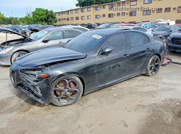 ZARFAECN2H7559683 2017 ALFA ROMEO GIULIA Black Rear left