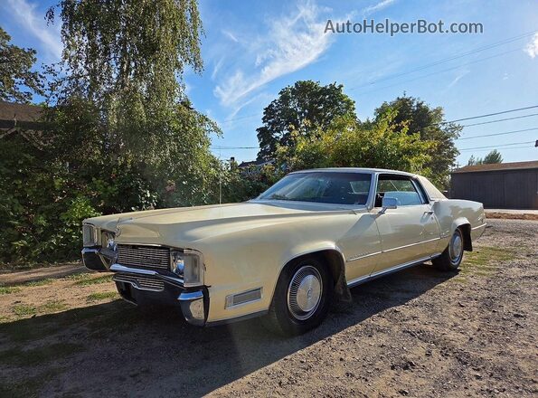 H9127961 1969 CADILLAC ELDORADO Желтый Задняя правая четверть