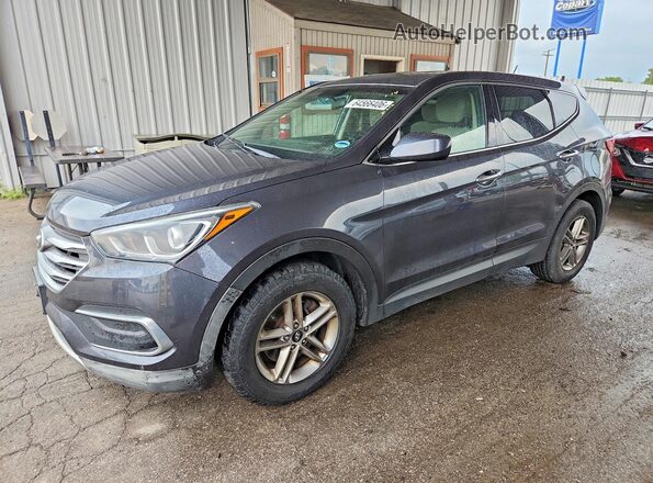 5XYZT3LB0JG563400 2018 HYUNDAI SANTA FE Gray Հետևի ձախ