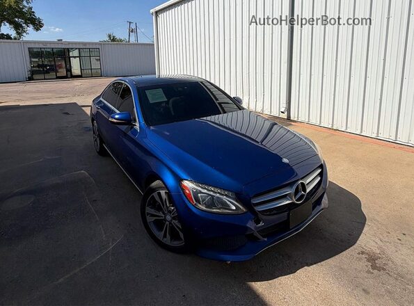 55SWF4KB7HU192124 2017 MERCEDES-BENZ C-CLASS Blue უკანა მარცხენა
