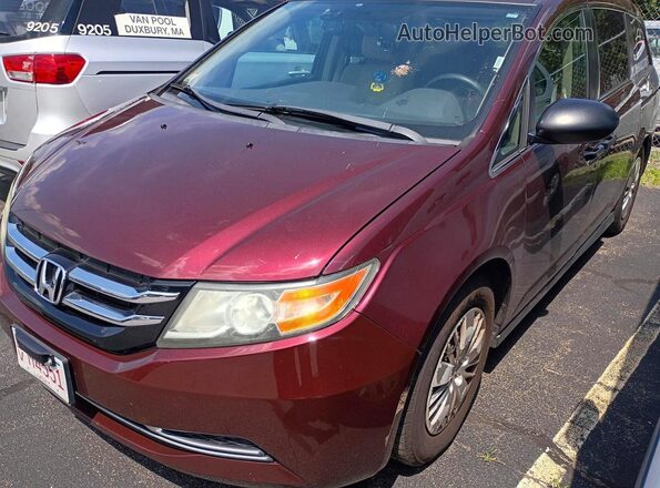 5FNRL5H26GB101556 2016 HONDA ODYSSEY Burgundy Rear right
