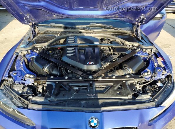 WBS43AZ06PCL38909 2023 BMW M4 Blue Вид підкапотного простору