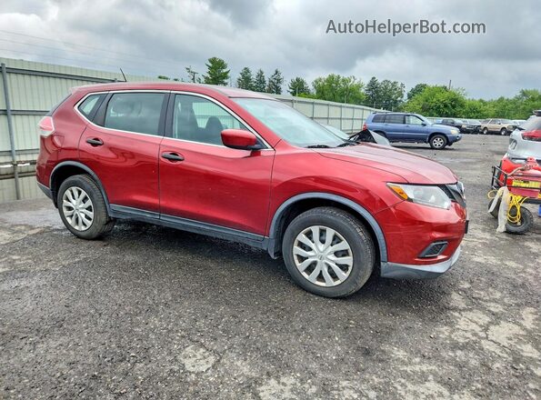 KNMAT2MV1GP717537 2016 NISSAN ROGUE Красный Вид спереди