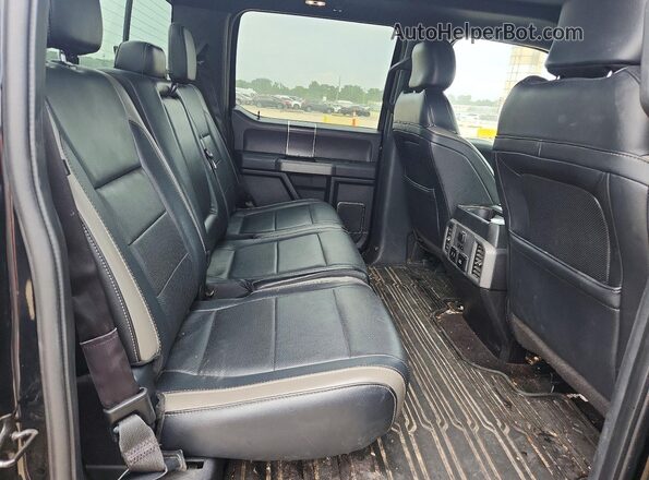 1FTFW1RGXHFA22420 2017 FORD F150 Black Вид задньої частини салону