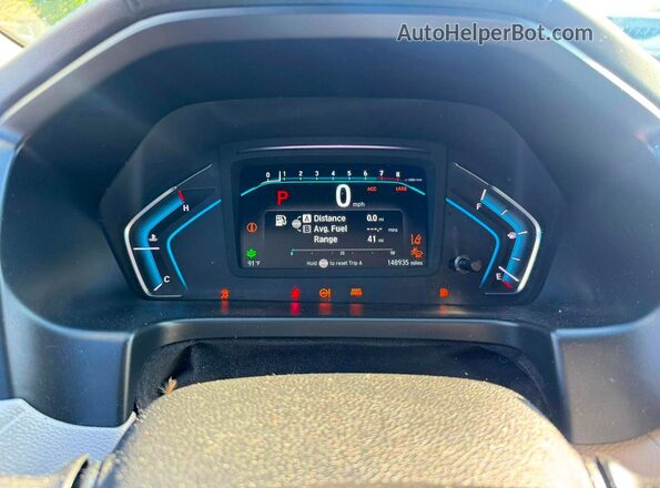 5FNRL6H72KB032665 2019 HONDA ODYSSEY Blue ხელსაწყოთა პანელის ხედი