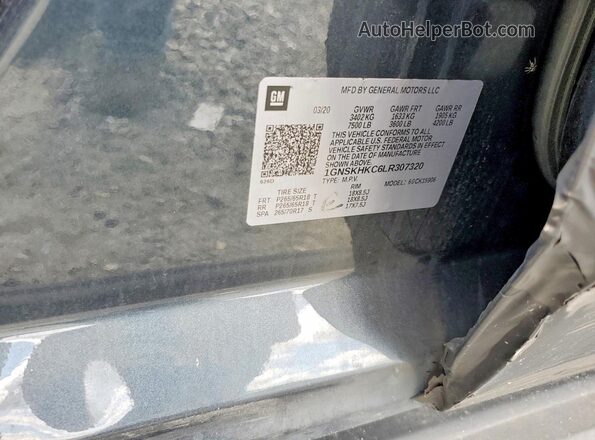 1GNSKHKC6LR307320 2020 CHEVROLET SUBURBAN Серый 