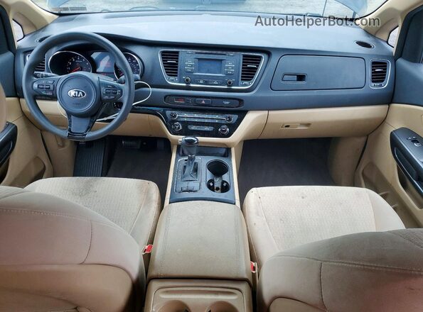 KNDMB5C19H6225913 2017 KIA SEDONA Black ხელსაწყოთა პანელის ხედი
