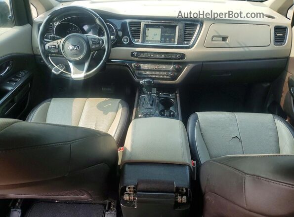 KNDME5C19G6171308 2016 KIA SEDONA Gray Вид щитка приладів