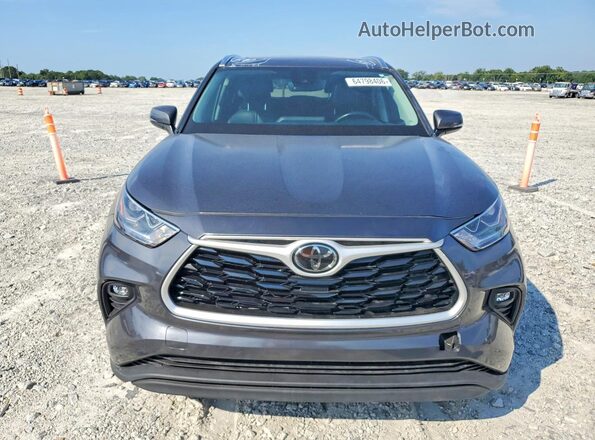 5TDGZRBH8MS528707 2021 TOYOTA HIGHLANDER Gray Rear view