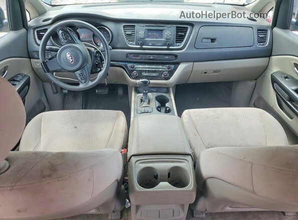 KNDMB5C15G6119506 2016 KIA SEDONA Blue Widok zestawu wskaźników
