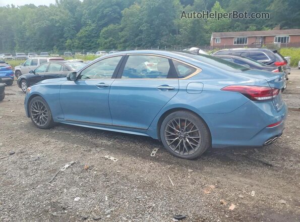 KMHGN4JB4JU229410 2018 GENESIS G80 Blue Tył prawy