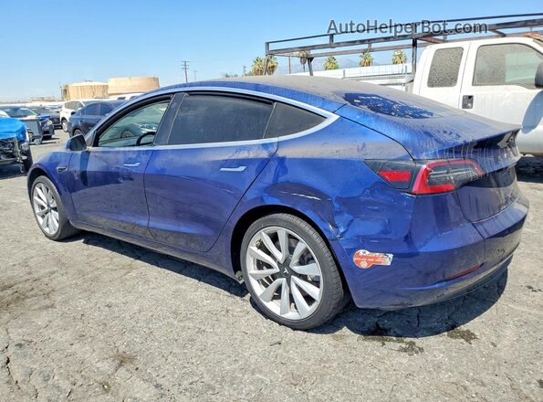 5YJ3E1EA1JF033386 2018 TESLA MODEL Blue Rear right