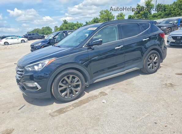 5XYZWDLA5JG503374 2018 HYUNDAI SANTA FE Black უკანა მარცხენა
