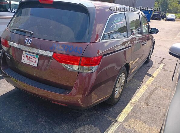 5FNRL5H26GB101556 2016 HONDA ODYSSEY Burgundy Front view
