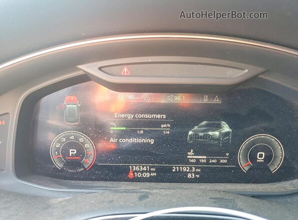 WA1AVAF10KD013428 2019 AUDI Q8 Black Widok tylnych siedzeń