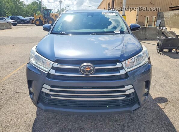 5TDKZRFH5KS301427 2019 TOYOTA HIGHLANDER Blue Вид ззаду