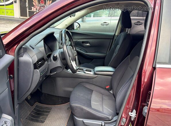 3N1AB8CVXMY301474 2021 NISSAN SENTRA Burgundy Vista interior de 360 grados