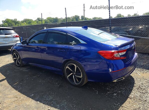 1HGCV1F38KA037012 2019 HONDA ACCORD Blue Tył prawy