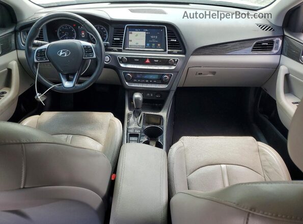 5NPE34AF3JH720548 2018 HYUNDAI SONATA White Вид щитка приладів