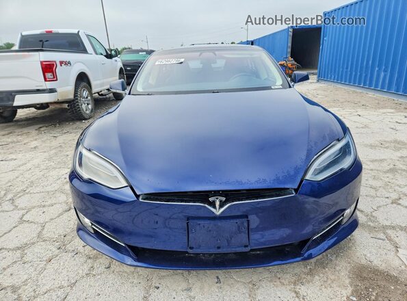 5YJSA1E21HF202865 2017 TESLA MODEL Blue უკანა ხედი