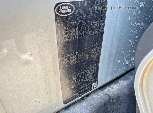 SALEW7RU6N2097910 2022 LAND ROVER DEFENDER Silver 360 interior view